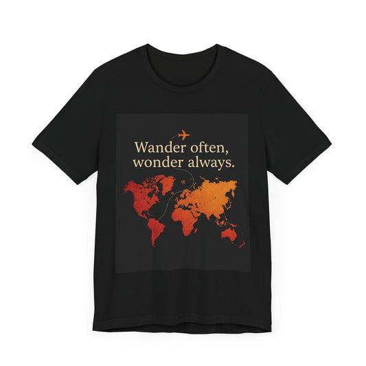 Wander Often Travel Tee – Adventure-Inspired Unisex Jersey Short Sleeve Shirt